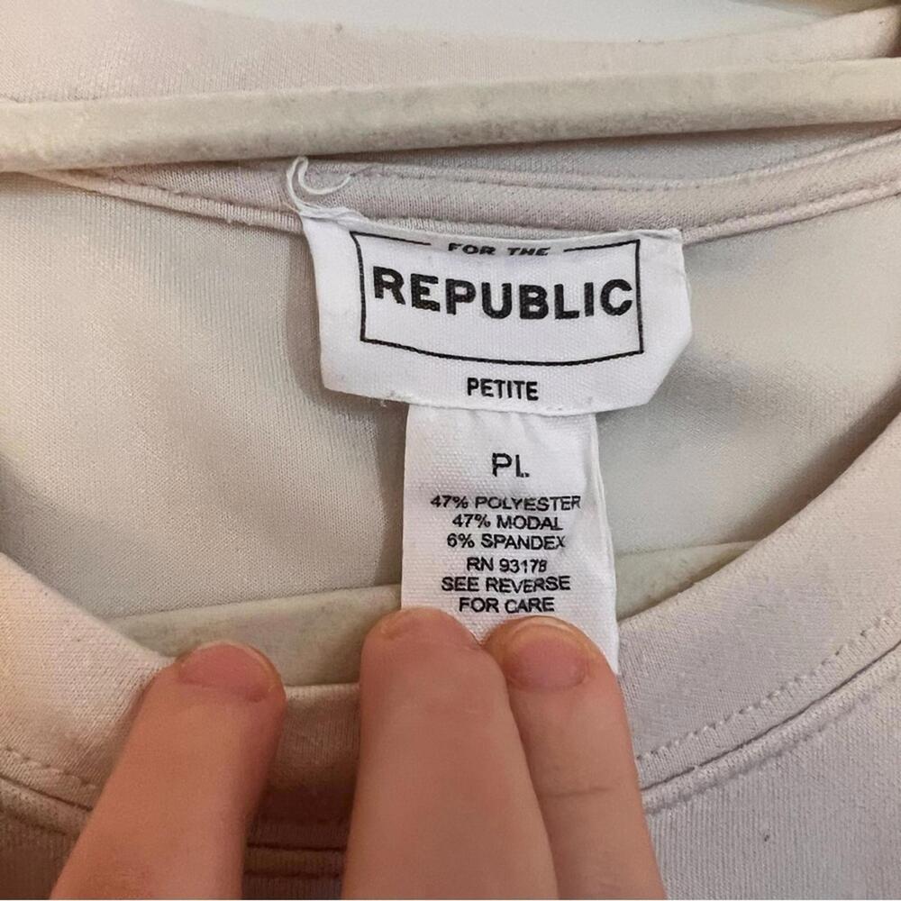 For The Republic Cream Twist-Front Sweatshirt - Picture 2 of 3